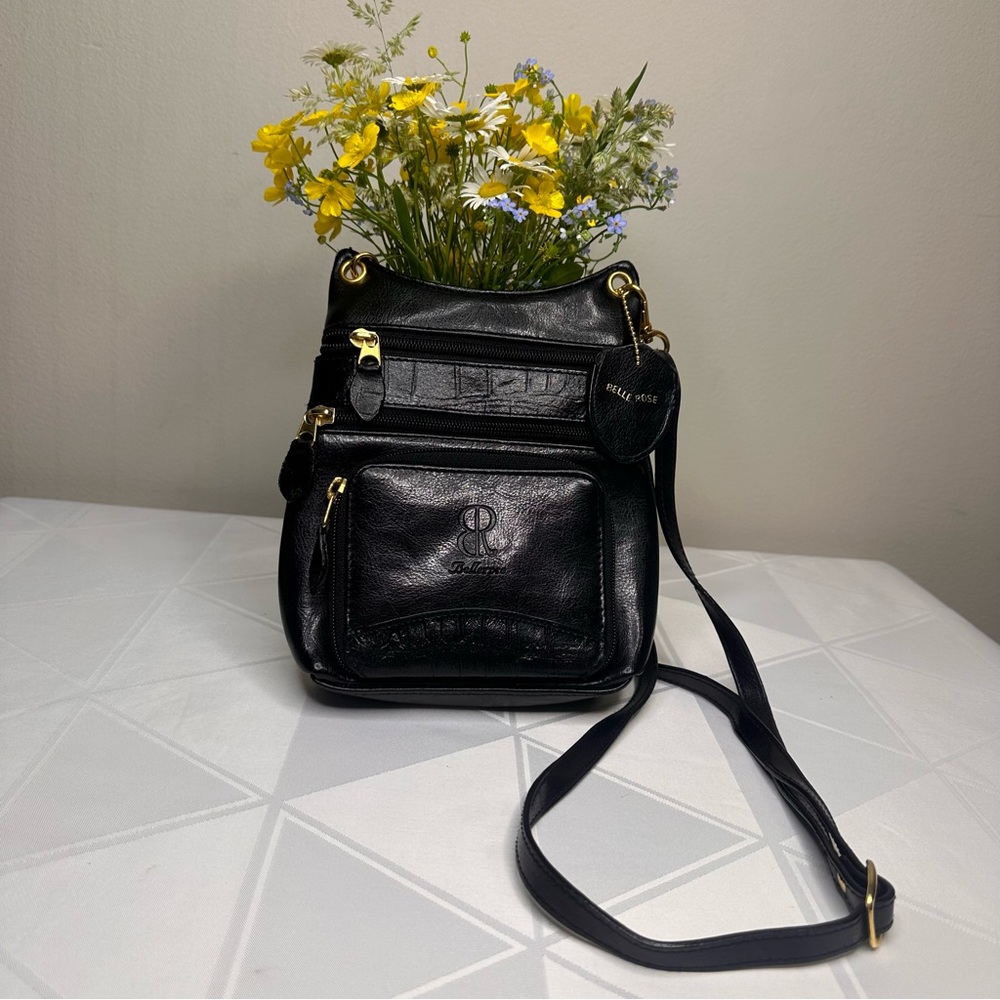 Bellerose Black Multi Compartment Adjustable Cros… - image 1